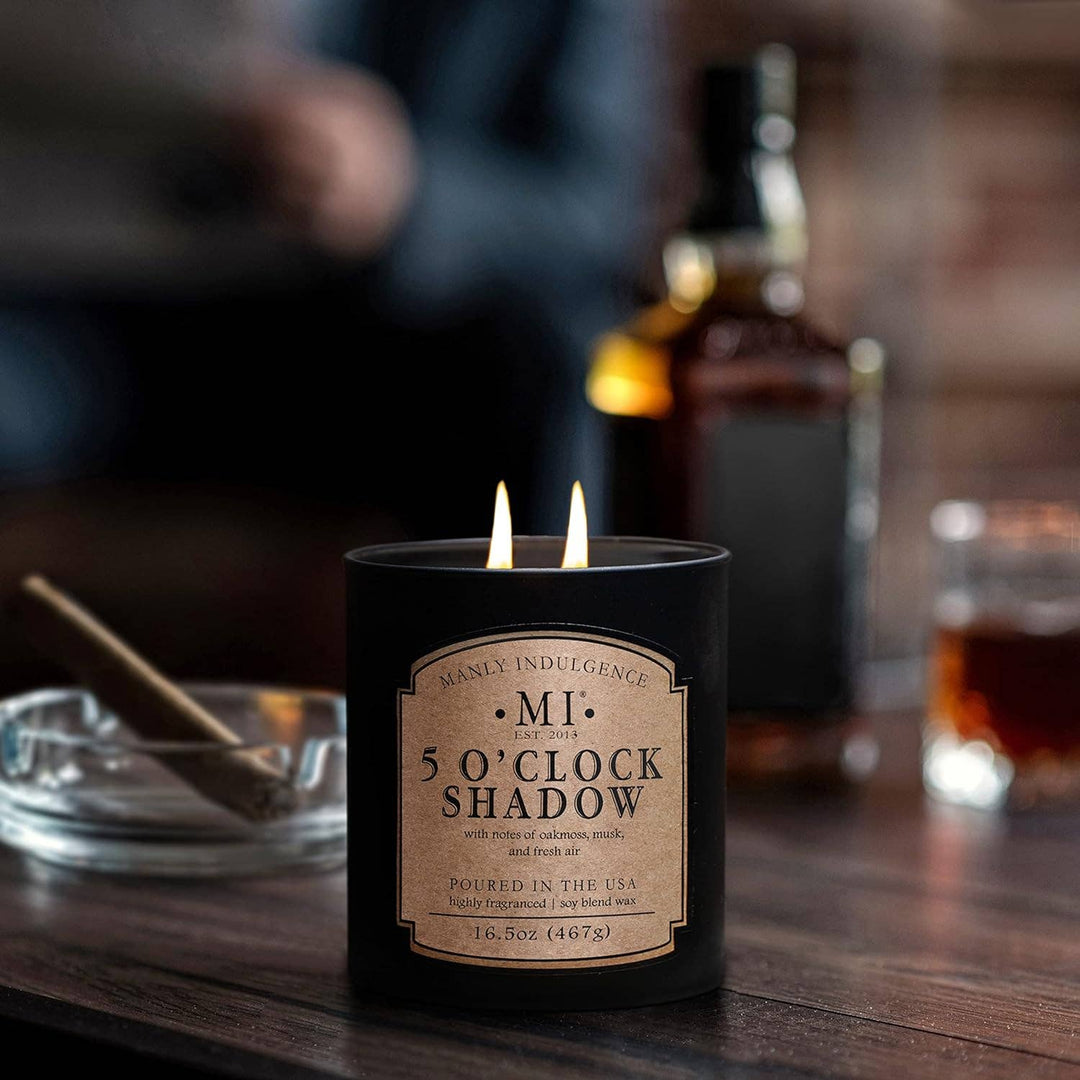 Manly Indulgence Classic+ 5 O' clock shadow, 2 Wick, 16.5 oz