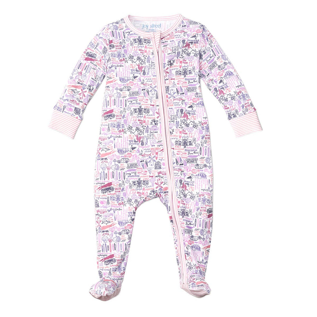 Hamptons Zip Baby Onesie