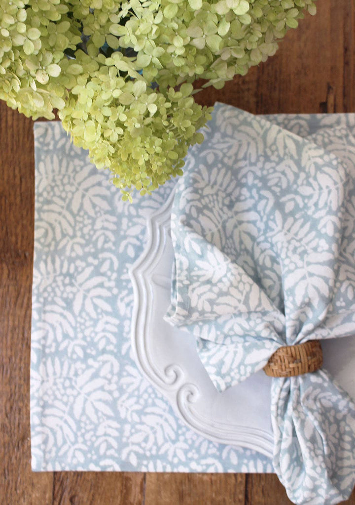 Gathered Garden Napkins in Dream Blue - Set of 4