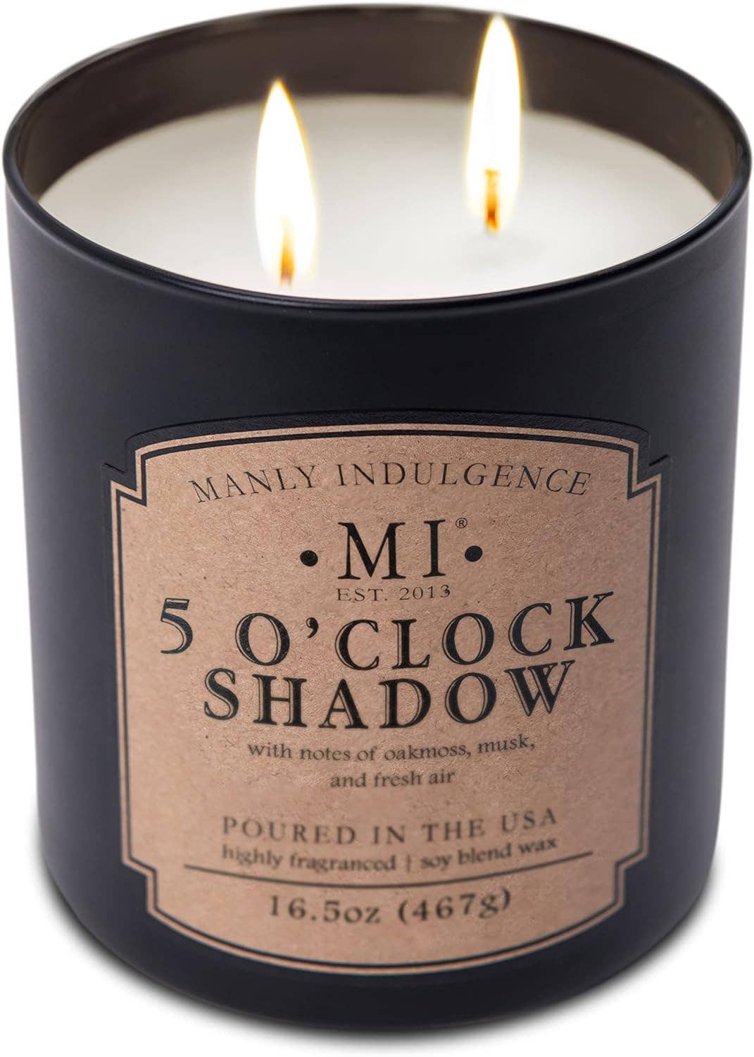 Manly Indulgence Classic+ 5 O' clock shadow, 2 Wick, 16.5 oz