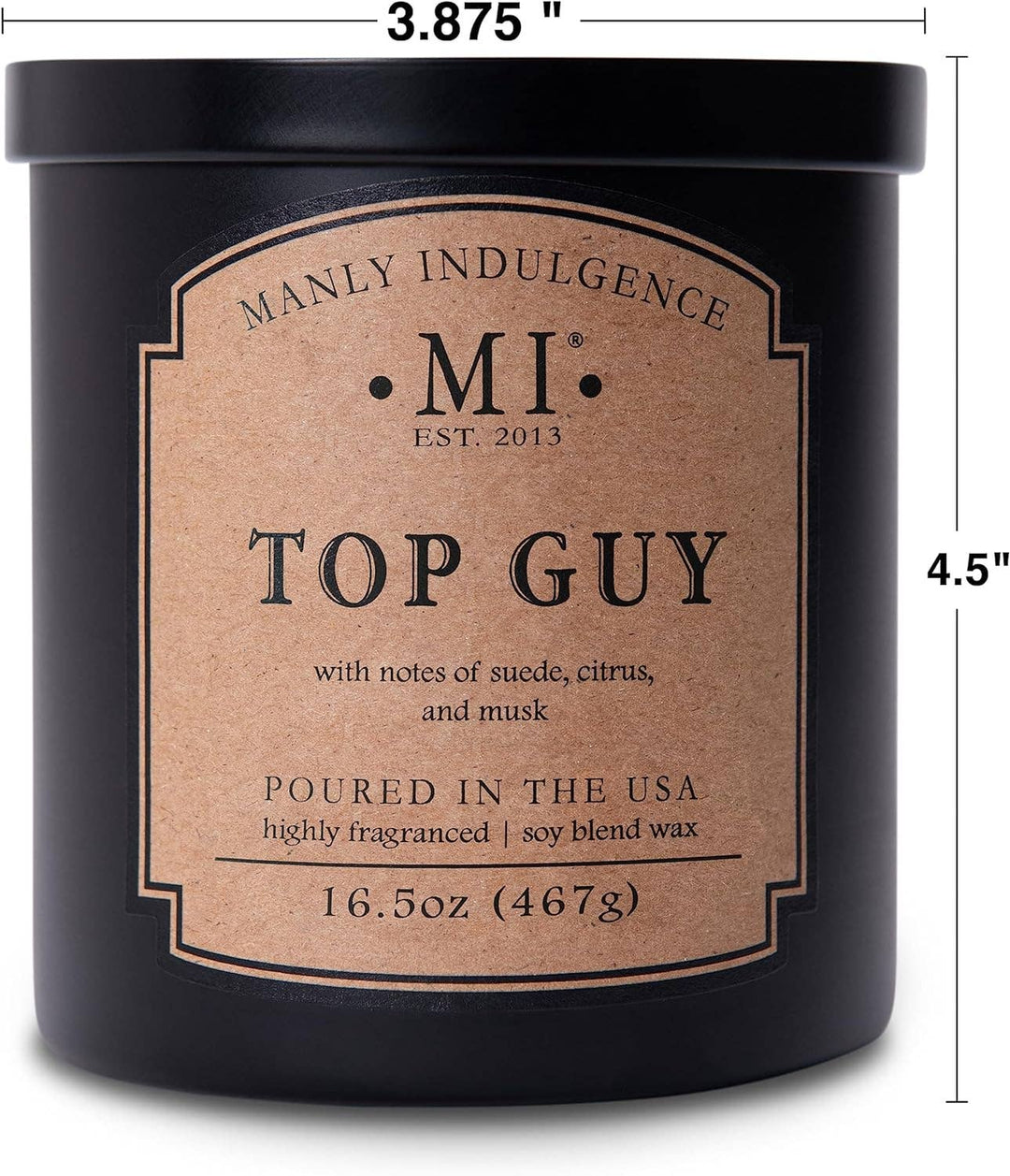 Manly Indulgence Classic+ Top Guy, 2 Wick, 16.5 oz